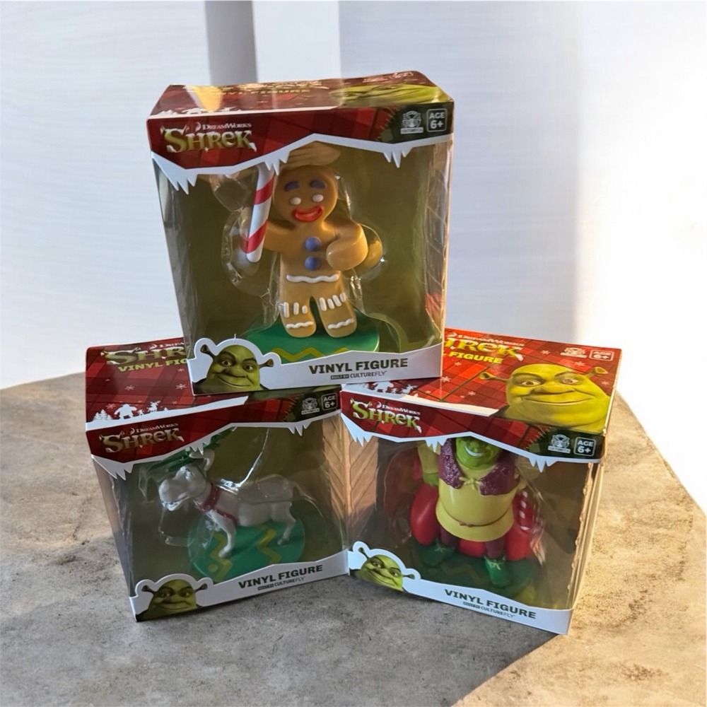 (1) DREAMWORKS SHREK, DONKEY, GINGERBREAD MAN 4.5" Vinyl Figure Collectible  NEW